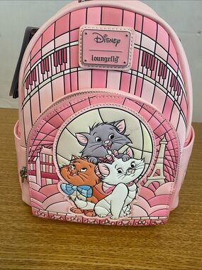 Loungefly Pink Aristocats Trio Mini Backpack